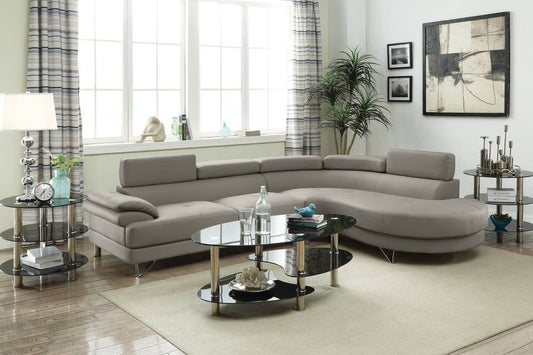 F6984 Serafin 2-PC Sectional Sofa - Grey