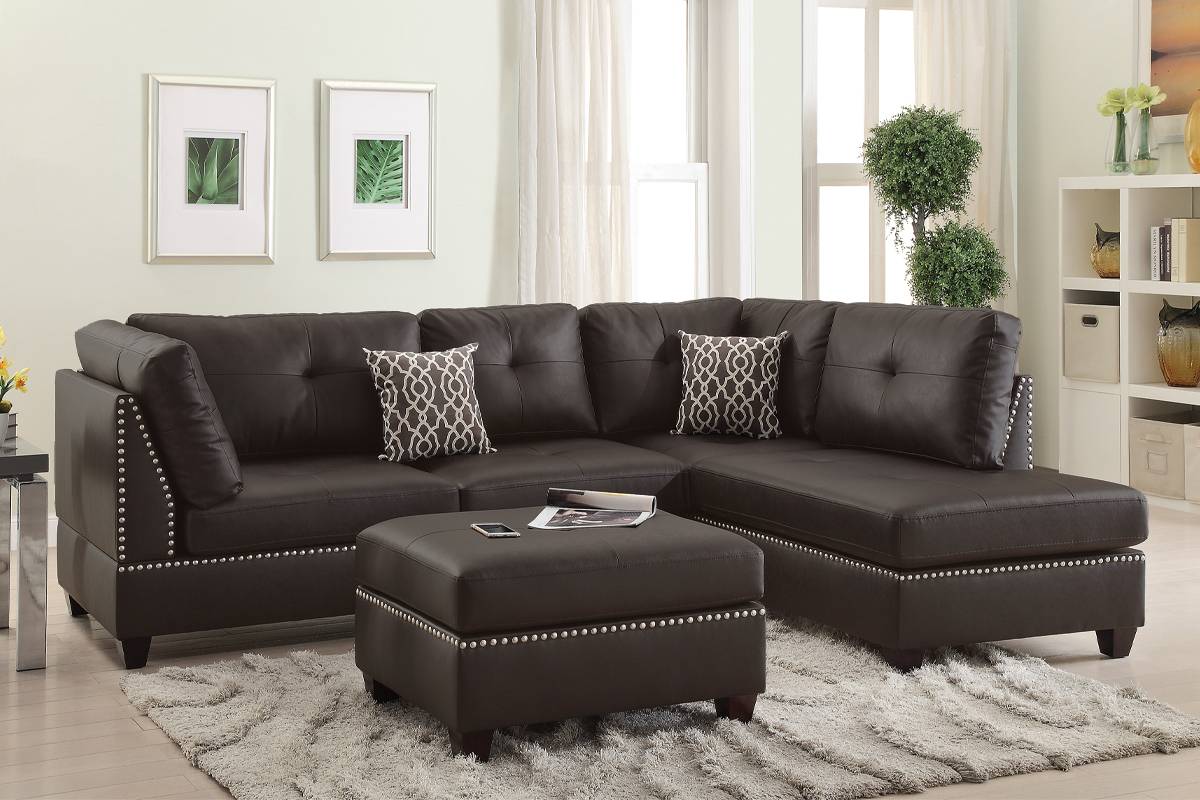 F6973 Nicole 3-PC Sectional - Brown
