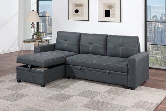 Lilola 2pc Sectional Sofa Bed & Storage