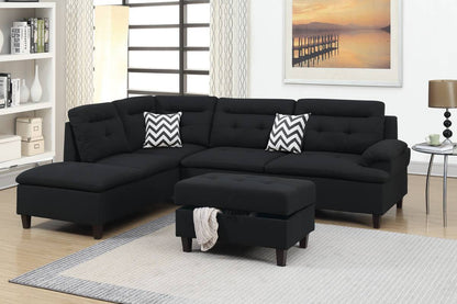 F6588  3-PC Sectional - Black