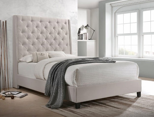 Gregory Upholstered Bed - Graphite