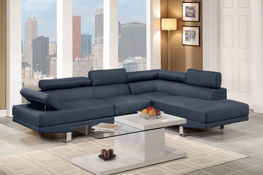 F7569 Pike 2-PC Sectional Sofa - Blue